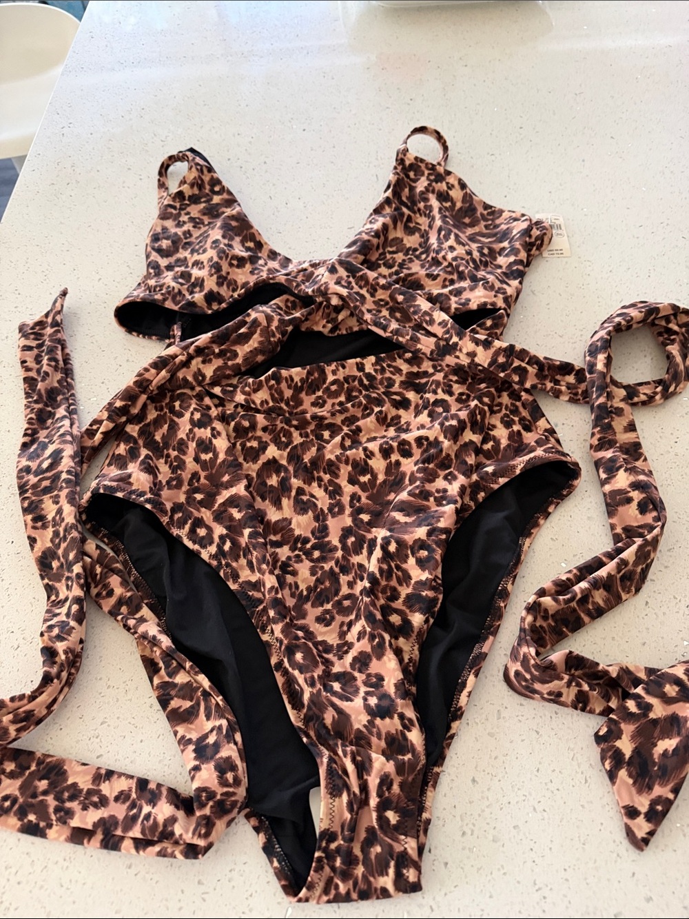 BNWT Aerie Leopard Print One-Piece Swimsuit - Picture 3 of 6